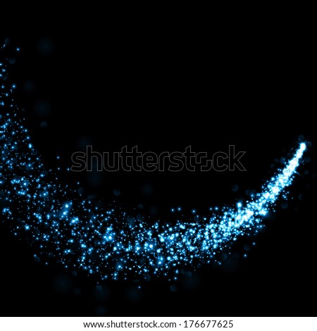 Sparkling stars dust trail (light effect)