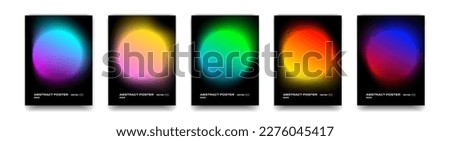 Color gradient background, neon gradation circles with halftone grain noise, vector posters. Holographic iridescent colors blend of chromatic fluorescent transition mesh