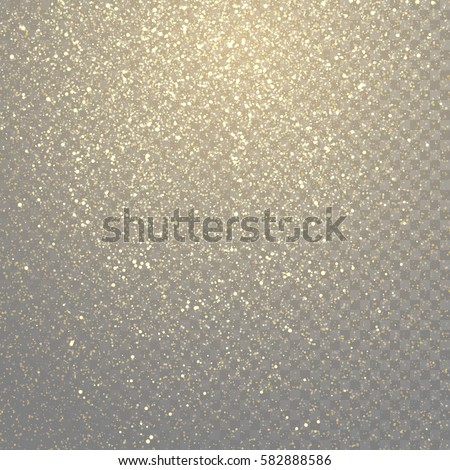 Glitter gold particles light shine effect on transparent vector background ストックフォト © 