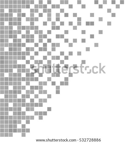 Gray and white pixel background.  Abstract vector Illustration. Modern technology design.