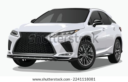 white elegant new 3d car urban electric style model lifestyle business work modern art design vector template isolated background