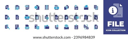 File icon collection. Duotone color. Vector and transparent illustration. Containing ai file, remove file, file, files and folders,, save, transfer, attached, send, sav.