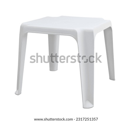 Similar – Image, Stock Photo White plastic garden bench stands on a meadow with yellow flowers