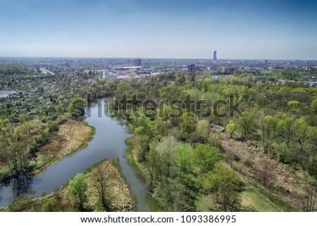 Similar – Image, Stock Photo Cityscape of Wroclaw panorama in Poland, aerial view