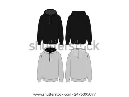 Black Male Hooded Sweatshirt - Long Sleeve Hoody Mockup - Men’s Zipped Hoodie Design - Streetwear Apparel Vector Template Black Male Hooded Sweatshirt Long Sleeve Hoody Mockup Mens Hoody Zipped Hoodie