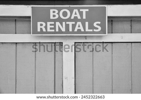 Similar – Image, Stock Photo Boat rental on the Lahn