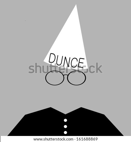 student wearing dunce cap as punishment ストックフォト © 