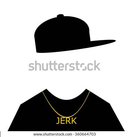 Youth With Baseball Cap Sideways And Jerk Necklace Stock Vector ...