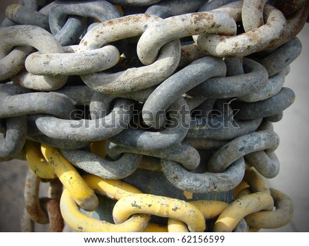 old grunge rusted industrial metal chain