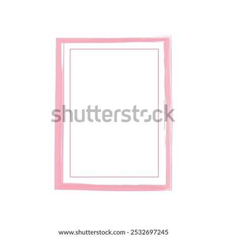  Inside the pink border, there is a thinner red line that creates a second, more defined border. The inner area of the frame is blank and white, providing a space suitable for text or an image.