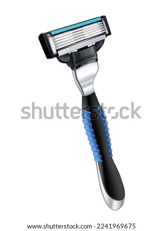 shaving logo symbol icon sign metal blade art realistic dollar shave club design vector template isolated white background