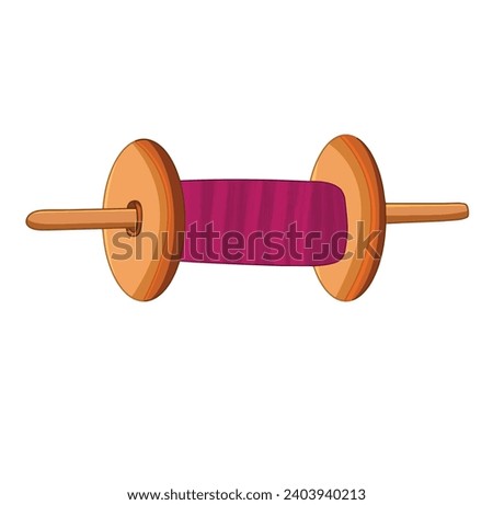cute cartoon Kite Thread Spool clipart page for kids. Vector illustration for children. Vector illustration of Kite Thread Spool isolated on white background.
