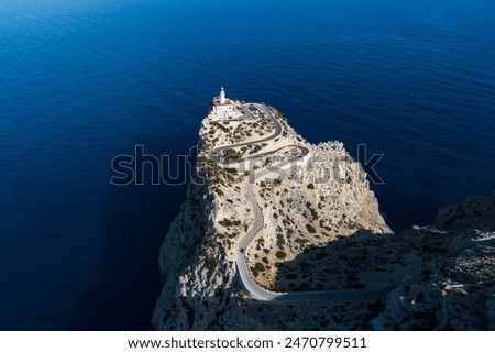 Similar – Foto Bild Blick vom Cap de Rep in Richtung Engolasters, man sieht auch die Stadt Encamp und Andorra La Vella, Andorra