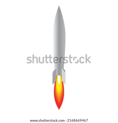 vector launching up in space rocket illustration