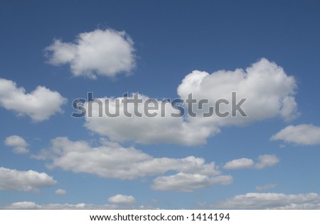 perfect cumulus clouds