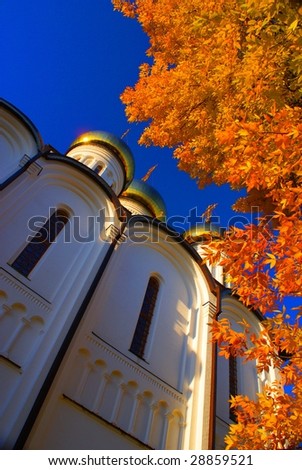 Russian church in the autumn