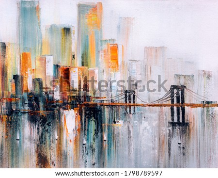 Oil Painting - Brooklyn Bridge, New York