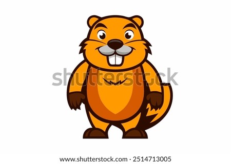 Beaver mascot vector design illustration