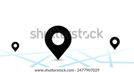 pin icon, vector location, map, address, marker