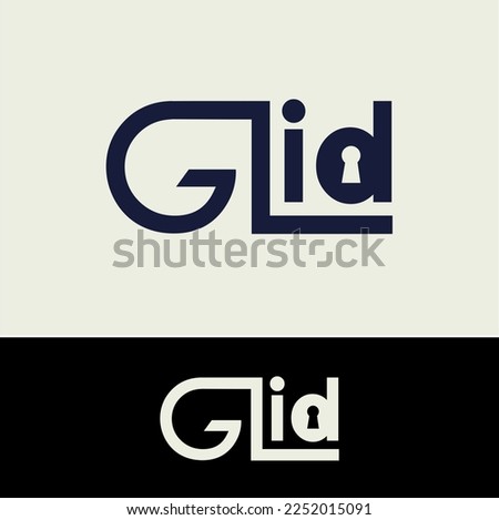 creative initial Glid typography logo design, letter GL logo, initial d logo, glide logo - vector illustration