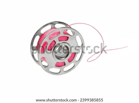 Similar – Image, Stock Photo Machine reeling thread on spool