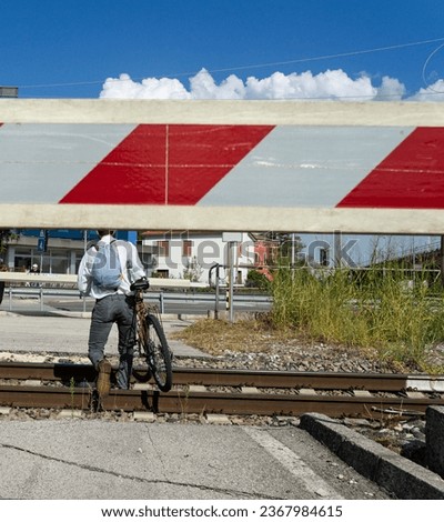 Similar – Image, Stock Photo level crossing Lifestyle