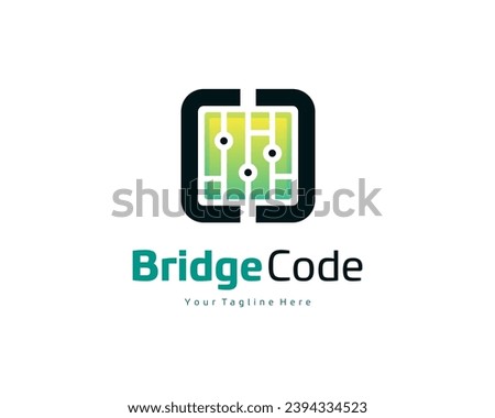 Modern Host code icon logo design vector, Abstract hosted logo design template