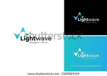 Abstract letter W wave logo vector design template