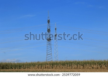 Similar – Image, Stock Photo #High voltage pylon #1