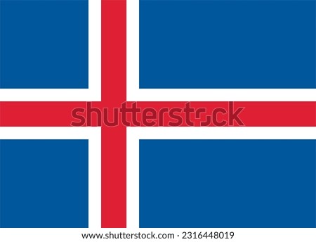 Iceland flag in high resolution vector. EPS10