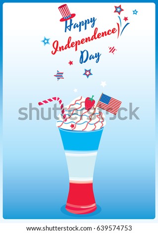 Beverage design for Happy Independence day United states of America, 4th Jul.