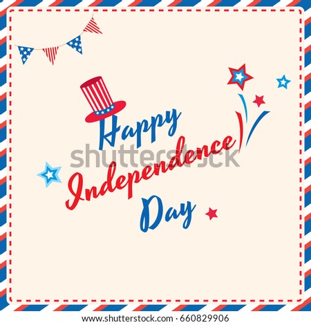 Happy Independence day United states of America, 4th July icon decorated with buntings on retro style background.