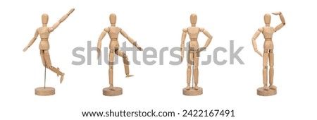 Similar – Image, Stock Photo wooden figures of men stand on a beige background and a red plastic magnifying glass. Recruitment concept, search for talented and capable employees, career growth