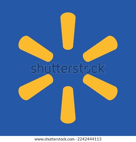 Yellow sun icon logo sign symbol identity isolated template blue background vector