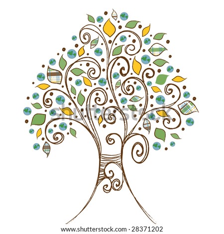 Earth Tree Stock Vector Illustration 28371202 : Shutterstock