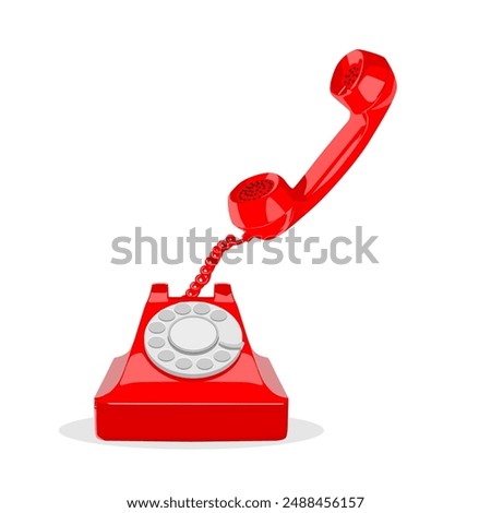 Retro telephones Illustration Vector. Old wire phones for call, antique dial telephone with handset on cord, vintage office radio cellphone phone. Illustration of a Vintage Telephone Vector Isolated.