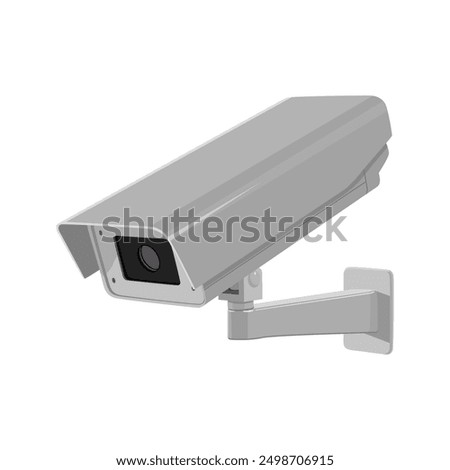 Cctv security camera illustration vector isolated on white background. Security camera vector illustration. Outdoor Security camera. CCTV, secure, monitoring concept.