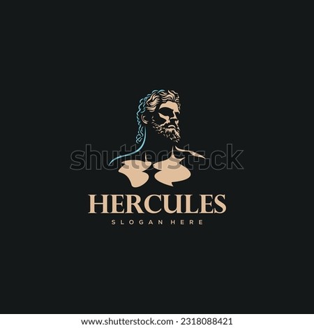 Hercules Heracles , Muscular Myth Greek Warrior Logo design