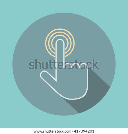 Flat design touch outline vector