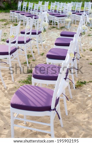 Wedding chair in the wedding ceremony