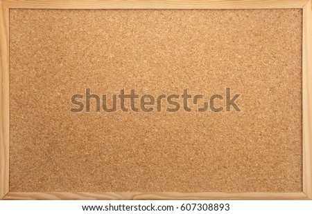empty notice-board made of cork as backdrop Foto stock © 