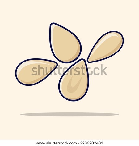 Sesame seeds vector illustration. Sesame seeds icon concept isolated. flat design