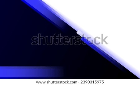 Two partitions sections blue and white contrast copy space background