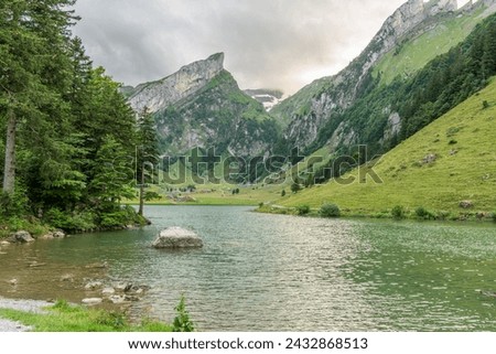 Similar – Image, Stock Photo Lake Seealpsee in the afternoon