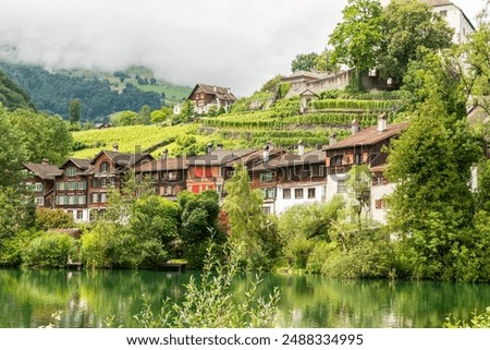 Similar – Image, Stock Photo Historic houses in Buch an der Mulde monastery