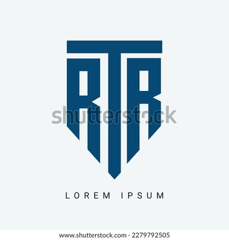 initial RTR rounded Letter Logo Design Monogram Icon Vector Template