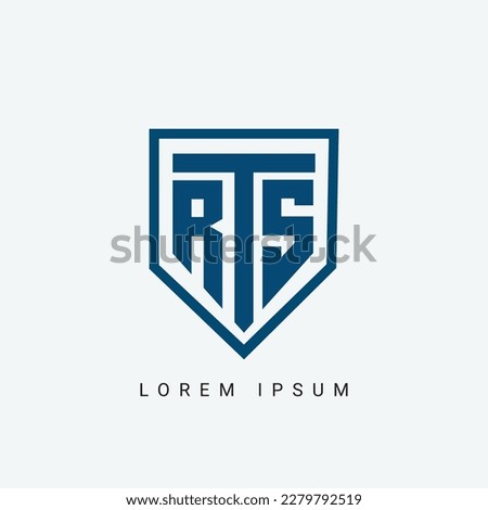 initial RTS rounded Letter Logo Design Monogram Icon Vector Template