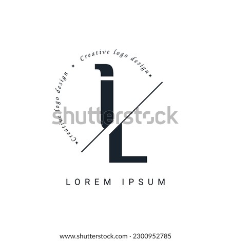 il Letter Logo Design with a Creative Cut. Creative logo design