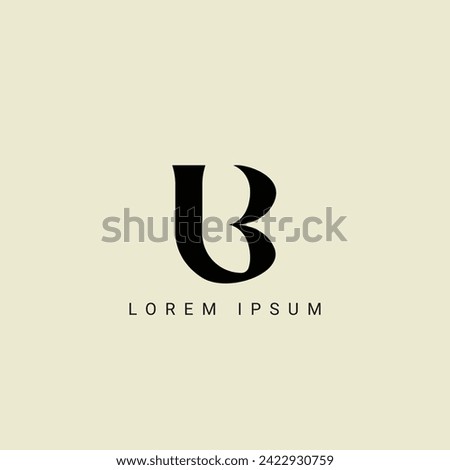 UB letter logo design. UB polygon, circle, triangle, hexagon, flat and simple style with white color variation letter logo set in one artboard. UB minimalist and classic logo. UB