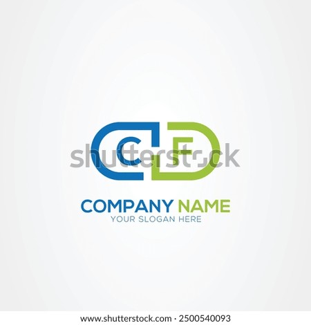 Minimal Monogram Letter CF Medicine Logo Elements